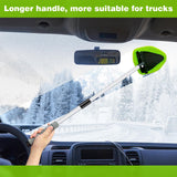 XINDELL 29-inch Windshield Cleaner Tool - Car Interior Cleaning Brush Kit with Extendable Handle, 4 Microfiber Towel Pads, Auto