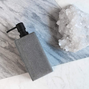 Varato Modern Design Bathroom Accessories Tall Line Soap Dispenser Bathroom and Kitchen (Large, 8 in Height) - Grey Hand Soap