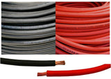 2 Gauge 2 AWG 10 Feet Black + 10 Feet Red (20 Feet Total) Welding Battery Pure Copper Flexible Cable Wire - Car, Inverter, RV, S