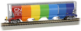 Bachmann Trains Canadian 4Bay Cylindrical Grain Hopper with Flashing End of Train Device Canadian National Demonstrator H