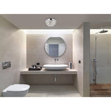 Living District Indoor Modern Home Decor Bright Taye 2 Light Chrome Flush Mount