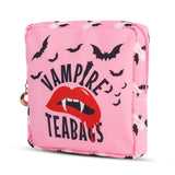 Primo Lines Period Bag Vampire Teabags - Sanitary Napkin Holder, Waterproof Pad Pouch & Tampon Organizer for Purse & Travel