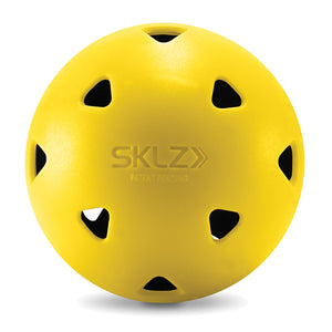 Sklz Impact Limited-Flight Practice Baseball, Softball, And Mini Balls (Softballs, 8 Pack), Black/Yellow