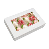 NPLUX 15 Pack Treat Boxes 12x8x2.5inch Bakery Boxes with Window Cookie Boxes for Packaging Gift Giving Dessert Boxes for Chocola