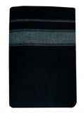 Prakasam Cotton Mens Single (1.28 X 2.00 Mtrs) Colour Thalapathi Border Dhoti/Fine Quality Single Dhoti (Black)