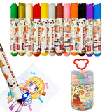 pmw Washable Water Colour Sketch Pens Set for Kids and Artists, 12 Pieces
