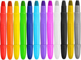 Easy Face Paint Crayons - Non-Toxic Face Painting Kit - 12 Colors Including Silver and Gold - Washable Face Paint for Kids - Twi
