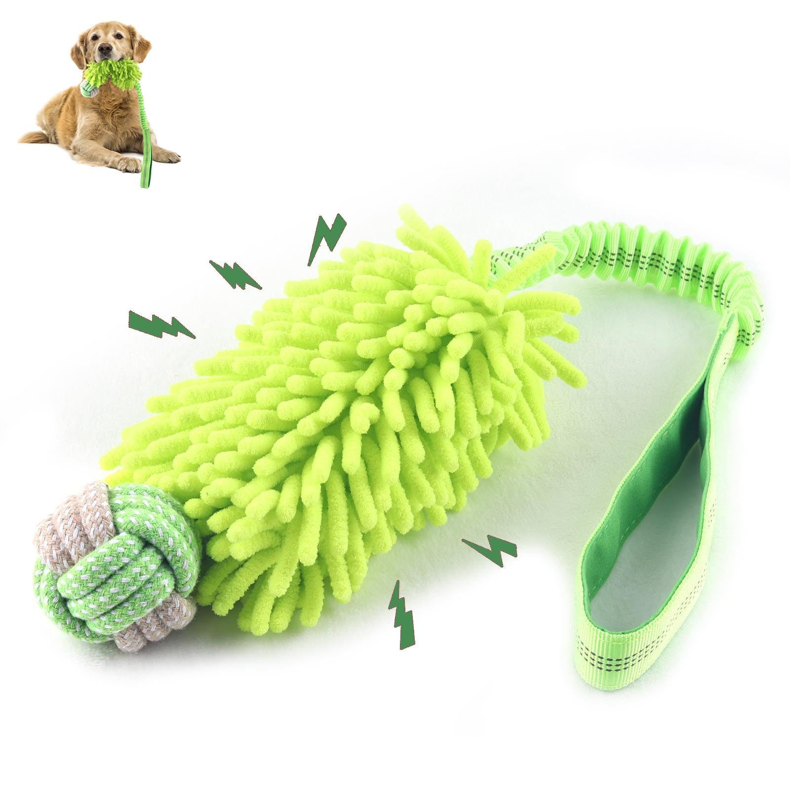 Dog Puppy Toys Dog Squeak Toys Plush Dog Toy with Dog Ropes Knots for Fun and Teeth Cleaning,Tug of War Toys, Puppy Chew Toys, D