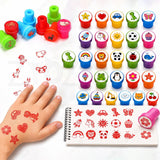 Zyozique Kids Stamp Set for Children 50 Pcs SelfInking Assorted Cartoon Stamps, Educational Craft Stamp Kit for Boys & Girls,
