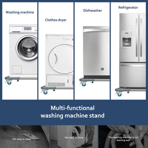 SPACECARE Mini Fridge Stand Furniture Dolly Mobile Roller with 4 Locking Wheels-Base Adjustable Refrigerator Washing Machine Sta