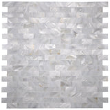 Art3d Mother of Pearl Shell Mosaic Tile for Kitchen Backsplash/Shower Wall Tile, Groutless Subway12 x 12 (Smoke Gray)