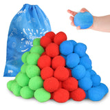 60 Reusable Cotton Water Balls Outdoor Toys for Kids 4-8 8-12, Summer Splash Water Balloons for Teens and Adults Ourdoor Trampol