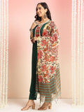 Anni Designer Women'S Rayon Viscose Floral Straight Kurta With Pant & Dupatta (Dhar-Clrs-Rb_Green_Xx-Large),GREEN,2XL,Rayon Blend,Classic,