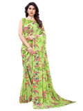 Satrani Womens Polyester Saree (1850St172_2041St576 Green||Light Blue)