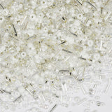 100g Mix Glass Tube Beads Bugle Beads,3800+pcs Glass Bulk Spacer Multi Size 2-6mm Kit for Jewelry Making DIY Craft Bracelets Nec