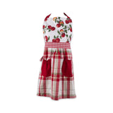 DII Womens Fall & Thanksgiving Kitchen Apron Adjustable, Long Waist Ties, Apple Orchard
