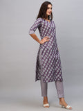 Gosriki Women'S Cotton Blend Printed Straight Kurta With Pant (Funnu Purple-Nwfb06-Gs_Xl_Purple_X-Large),Purple,,B0BTJ6QRWX