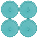 Pyrex 8202-VPC Turquoise Vented Food Storage Replacement Lid (4-Pack) - Made in the USA