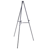 U.S. Art Supply 66 High Black Metal Display Art Easel - Large Adjustable Height Portable Easel Stand, Sign Display, Holds 25 lbs