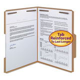 Smead 14880 11 Point Kraft Folders Two Fasteners 2/5 Cut Top Tab Letter Brown 50/Box
