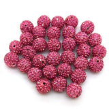 12mm Rhinestone Beads 100pcs 12mm Diameter Charms Mix Colors Randomly for Jewelry Making (Clay Pink 02)