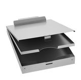 Amazon Basics Metal Storage Clipboard, Three-Tier, Pack of 10, letter size, Silver