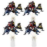 Snowmobile Centerpieces Sticks,Set of 16 Ski Birthday Party Decorations Ski Party Decor for Baby Shower Winter Skiing Party Tabl