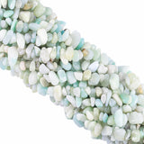 260pcs Natural Amazonite Crystal Beads Chips 5mm to 8mm Irregular Gemstone Beads with Holes DIY for Bracelet Necklace Earrings J