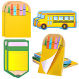 Eaasty 360 Sheets Large Teacher Sticky Notepads Pencil Crayon Box Bus Back to School Teacher Self-stick Note Gift Classroom Bull