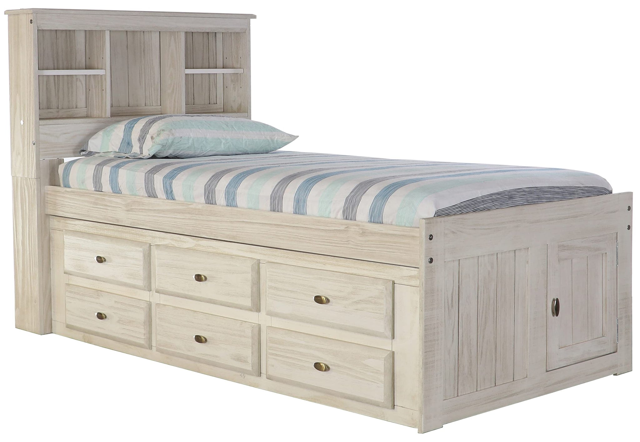American Furniture Classics Solid Pine Adjustable, Twin, Light Ash