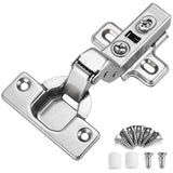 Kimdot 40 Pack Frameless Soft Close Cabinet Hinges for Kitchen 105Clip on Plate Adjustable Concealed European Door Hinges Nickel