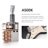 A500k Push Pull Potentionmeter Volume Tone Switch Pots Shaft 18mm for Guitar Bass Accessories Pack of 3