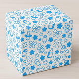 Baby Shower Gift Wrapping Paper, Blue Pattern, 27 x 19 inches, 25 Sheets