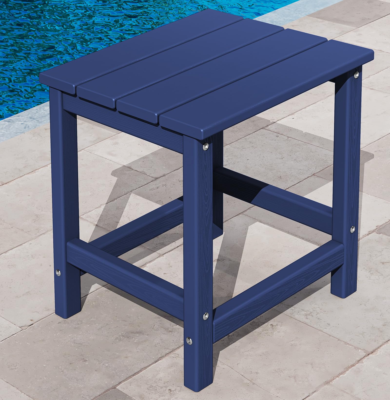KINGYES Adirondack Outdoor Side Table, Navy