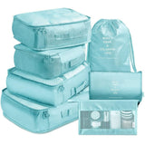 Snehmurti 7Pcs Set Travel Organizer Packing Cubes Lightweight Travel Luggage Organizers With Laundry Bag Or Toiletry Bag Laundry
