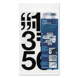 PressOn Vinyl Numbers, Self Adhesive, Black, 3h, 10/Pack