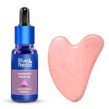 Blue Nectar Kumkumadi Oil with Gua Sha | Ayurvedic Face Oil for Glowing Skin | Natural Face Serum for Women & Men with Gua Sha S