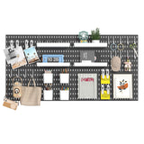 RIVTUN 8-Pack 22x44 Plastic Pegboard Panels Durable Modular Organizer Boards for Wall Storage, Garage, Workshop & Craft Room - L
