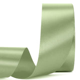 Sage Green Satin Ribbon 1 1/2 Inch,25 Yards Sage Green Solid Fabric Ribbons for Gift Wrapping Floral Bouquets Wedding Party Deco