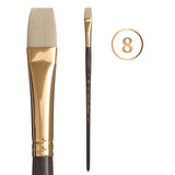 Princeton Artist Brush Dakota, Brushes for Acrylic and Oil Series 6300, Bright Synthetic Hog Bristle, Size 8