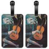 Picasso: The Old Guitarist Luggage ID Tags Suitcase Identification Cards Set of 2
