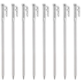 camping moon Martensitic Stainless Steel 420J2 Tent Stake R Series Power Peg Ideal for Hard Ground R-30-8P