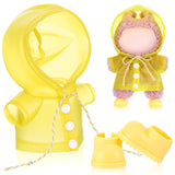 Velmitten 17cm Doll Yellow Raincoat with Mini Rainboot Shoes Adorable Doll Raincoat Clothes Outfit & Accessories Ideal Gift for 