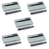 Boxiti Set - Lamy T10 Black Ink Cartridges 5 Boxes 25 Cartridges Total