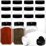 Dicunoy 16 Pack 17 OZ Plastic Spice Containers, Large Seasoning Jars with Shaker Lids, Reusable Empty Storage Bottle for Kitchen Storing Spice, Powders