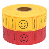 L LIKED Raffle Tickets, 1000 Count, Smile,2 Color Set of 500 1 x 2 Tickets, Single Rolls Raffle Tickets for Raffles, Carnival, D