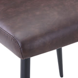 Jofran Maddox Mid-Century Modern Faux Leather Upholstered Dining Chair Set Of 2, Blueberry