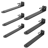 Neevolve Floating Shelf Bracket, 12 Inch 6PACK Heavy Duty Black Shelf Bracket,Hidden Shelf Brackets 1/5 in Thick,L Brackets Supp