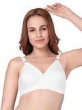 Daisy Dee WomenS Cotton XFrame Pannel FitCrossLace Bra NonPadded Cross Belt Seamed Wirefree With Adjustable Straps VNeck F