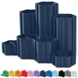 Glassboard Studio Hexaflex Organizer Set Pen and Pencil Holder for Desk, Versatile Hexagon Design, Adjustable Dividers, 12 Col